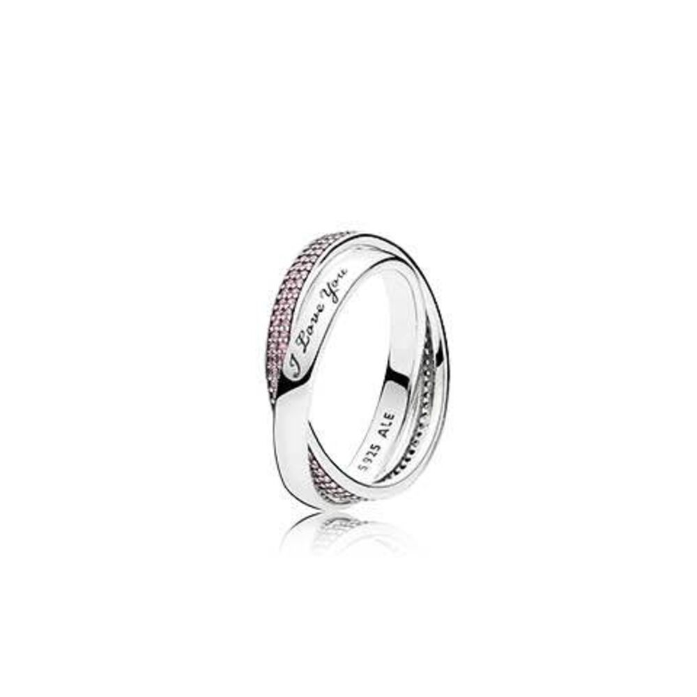 PANDORA Sweet Promise Ring Pink CZ Size 7